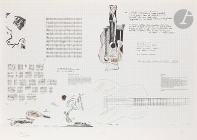 an image of a drawing of a guitar on a piece of paper