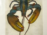 an image of a painting of a lobster on a white background