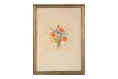Horst SCHÖNWALTER ( XXe) Bouquet de fleurs