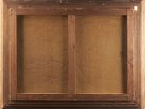 an image of a painting of a wooden frame with a brown background