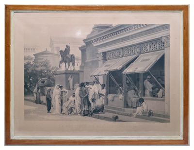 GUSTAVE BOULANGER (1824-1888) La boutique du barbier Liciniu…