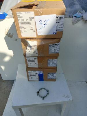 a stack of boxes sitting on top of a white table