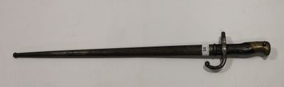 Baionnette système Gras modèle 1874, belle lame de 522 mm, s…