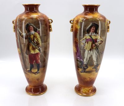 ROYAL BONN GERMANY, Franz Anton Mehlem (c.1890-1920) - Paire…