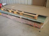boxes and pallets are stacked on top of each other in a warehouse