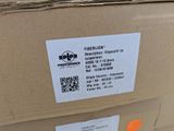 a cardboard box that has a label on it