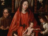 une image d'une peinture représentant une femme tenant un bébé