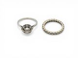 two rings and a ring with a flower on it