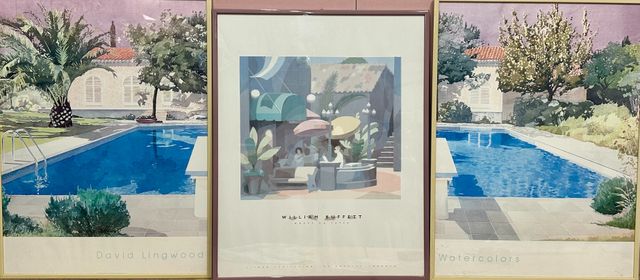 Trois affiches encadrées