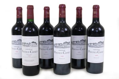 Ensemble de 6 bouteilles Château Pontet-Canet, Pauillac, 200… - Photo 1