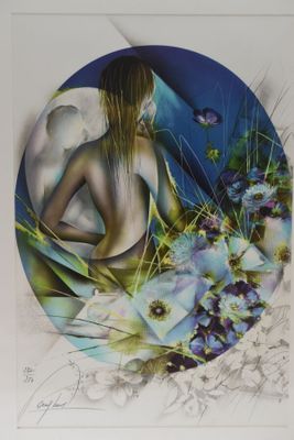 Raymond POULET (1934), "Nu féminin", lithographie justifiée … - Photo 1