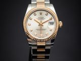 Rolex Lady Datejust avec cadran champagne et lunette sertie de diamants