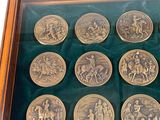 a picture of a collection of coins in a display case