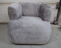 Fauteuil JENNY MICADONI, en tissu chenille couleur argent , … (photo 3)