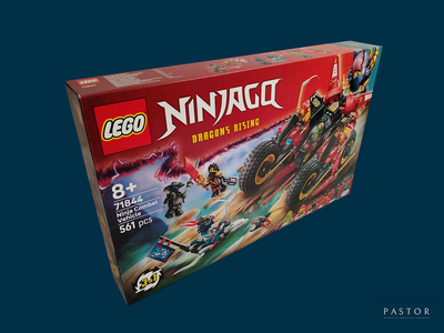 une boîte contenant un ensemble Lego Ninja