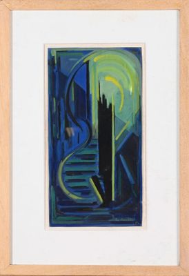 Andrée LE COULTRE (1917-1986) Composition à l'escalier, 1952