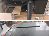 deux photos d'une imprimante posée sur un bureau
