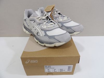 brand new in box asics gel - kayano grey / white size 9 5