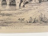 a picture of a drawing of a bridge over a body of water