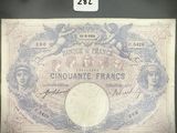 un ancien billet de banque français sur lequel figure le portrait d'une femme