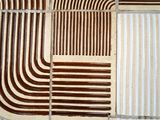 a close up of a tiled floor with brown and white lines