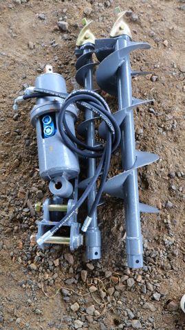 Tarière hydraulique pour mini-pelle 1t avec attelage, flexibles 8...