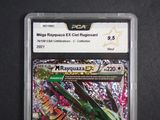 a close up of a card in a plastic container on a table
