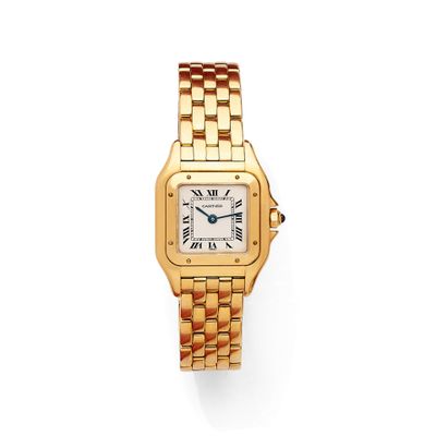 cartier a lady ' s 18k yellow gold quartz wristwatch