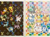 deux images représentant différents personnages Pokémon sur la même feuille de papier