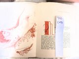 an open book with a drawing of a woman ' s foot