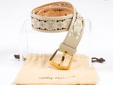 Ceinture en cuir Louis Vuitton avec boucle dorée