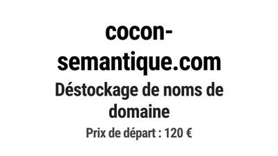 Nom de domaine cocon-semantique.