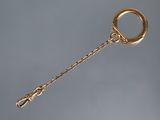 an image of a gold key chain with a ring on it