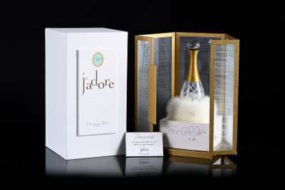 an image of a bottle of champagne in a glass case