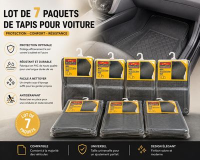 lot de 7 paquets de protections pour voiture
