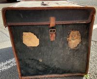 Malle de voyage de la fin XIXe ou début XXe en bois recouver… (photo 5)
