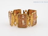 an image of a bracelet with a picture of a woman and a man on it