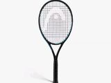 a tennis racket that has a picture of a man on it