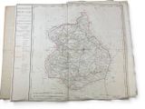 an old map of the county of somerset, with a red line in the middle