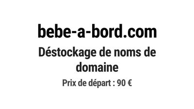 Nom de domaine bebe-a-bord.com.