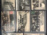 several old black and white photos of a group of people