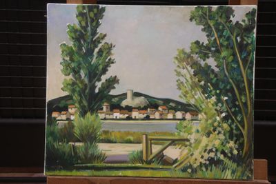 Max TOUTAIN (1935-2006) "Balade autour de l'étang de Gruissa…