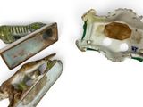 three different types of animal bones are displayed on a white surface