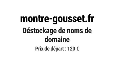 Nom de domaine montre-gousset.fr.