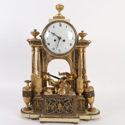 a clock that is sitting on top of a table