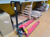a pallet that is sitting on the floor next to some boxes