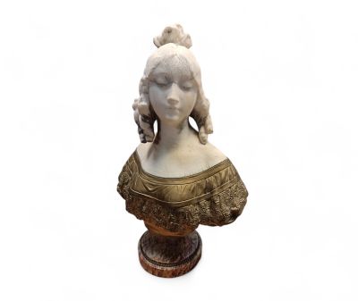 Gustav Van VAERENBERGH (1873-1927) "Buste d'élégante", marbr… - Photo 1