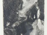 an image of a black and white drawing of a woman holding a child