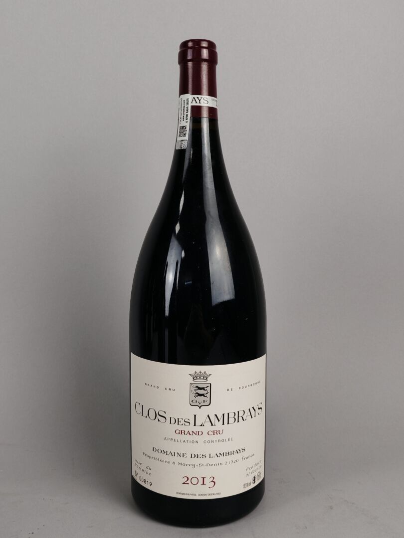 1 magnum de CLOS DES LAMBRAYS 2013 du Domaine des Lambrays. N° de bouteille : 00819 Experte : Madame Linda GRABE