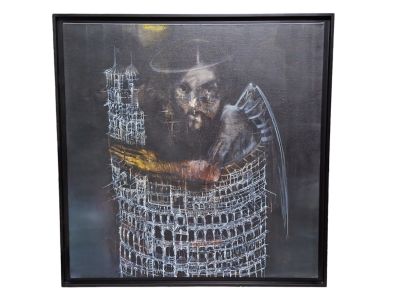 Fabien CHEVRIER (1972) "Millenium babel 5", huile sur toile,… - Photo 1